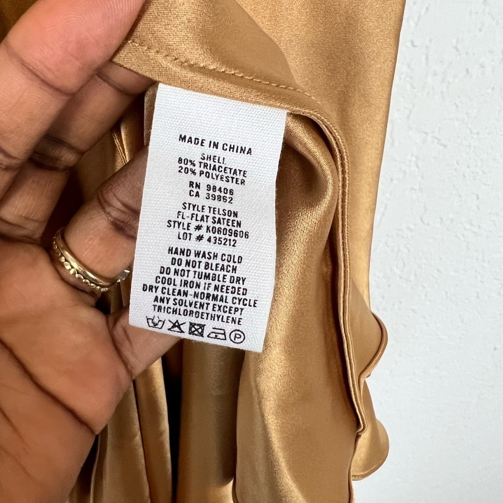 THEORY Satin A-Line Midi Dress - Picture 11 of 13